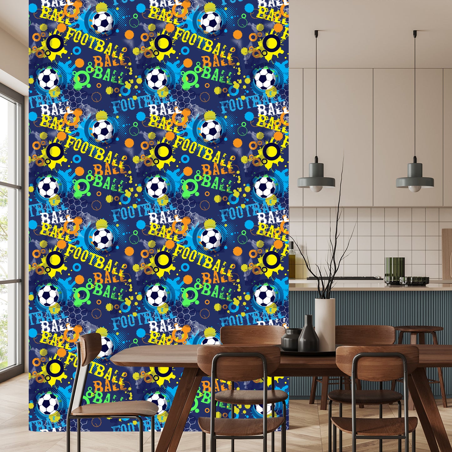 Wallpaper Footballs In Urban Style