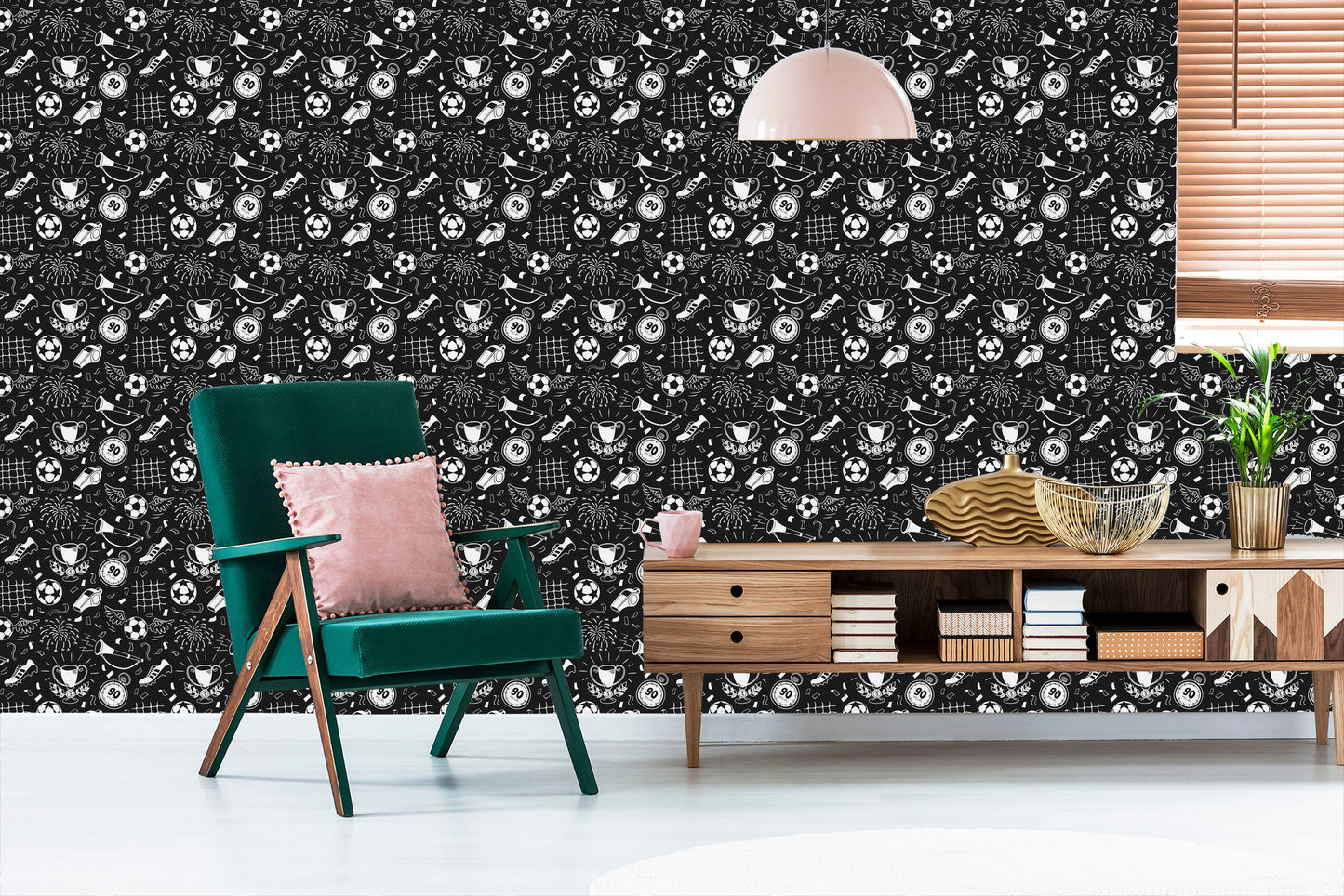 Wallpaper Sketched Footballs