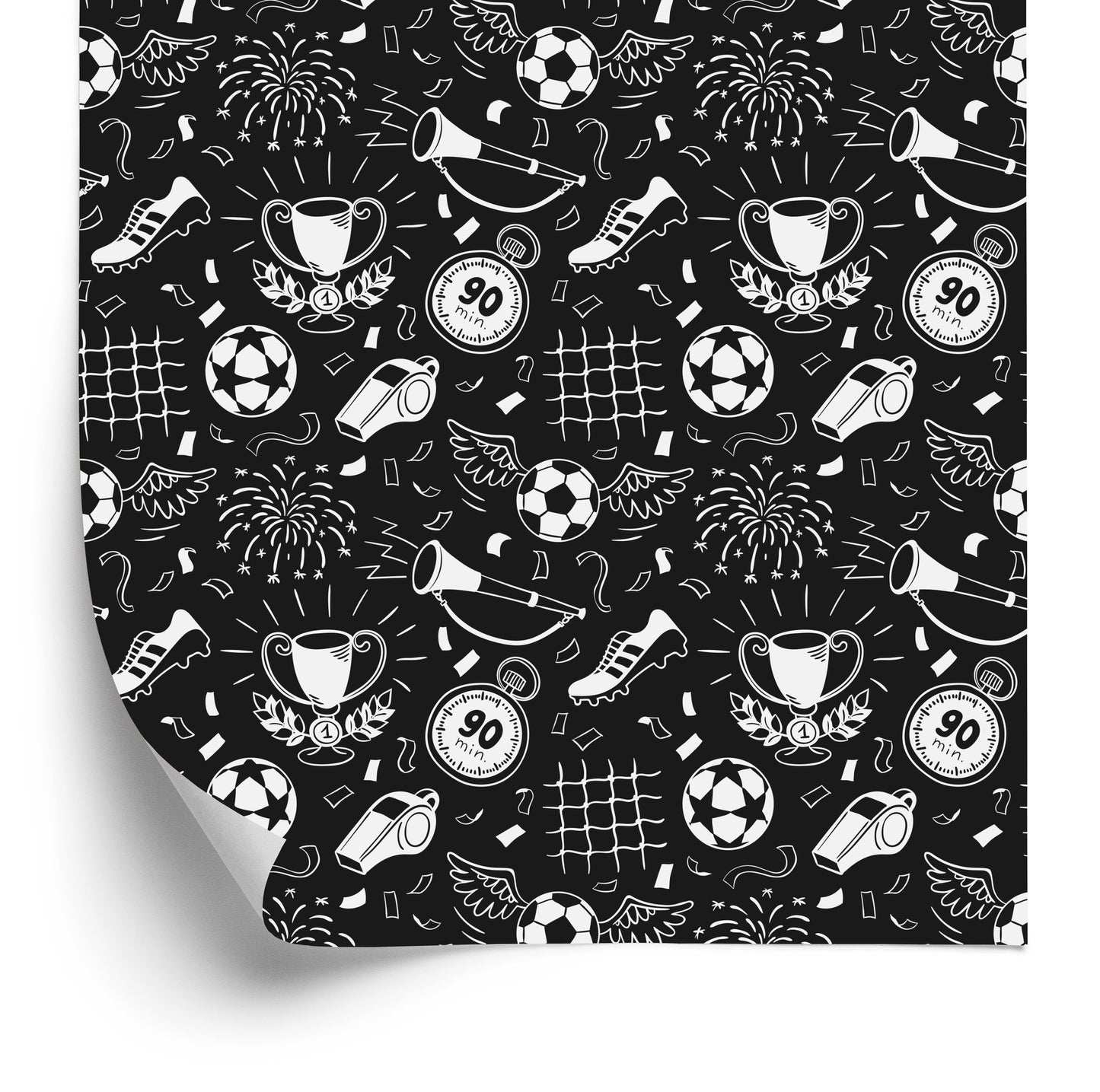 Wallpaper Sketched Footballs