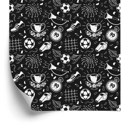 Wallpaper Sketched Footballs