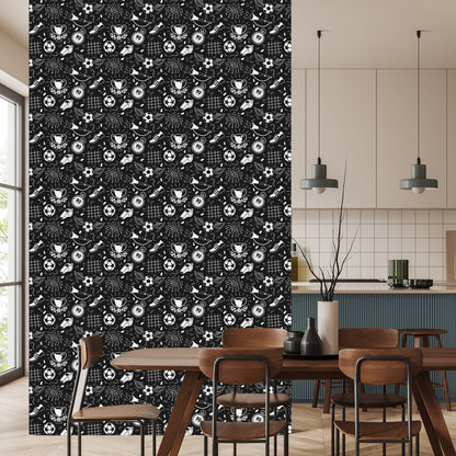 Wallpaper Sketched Footballs