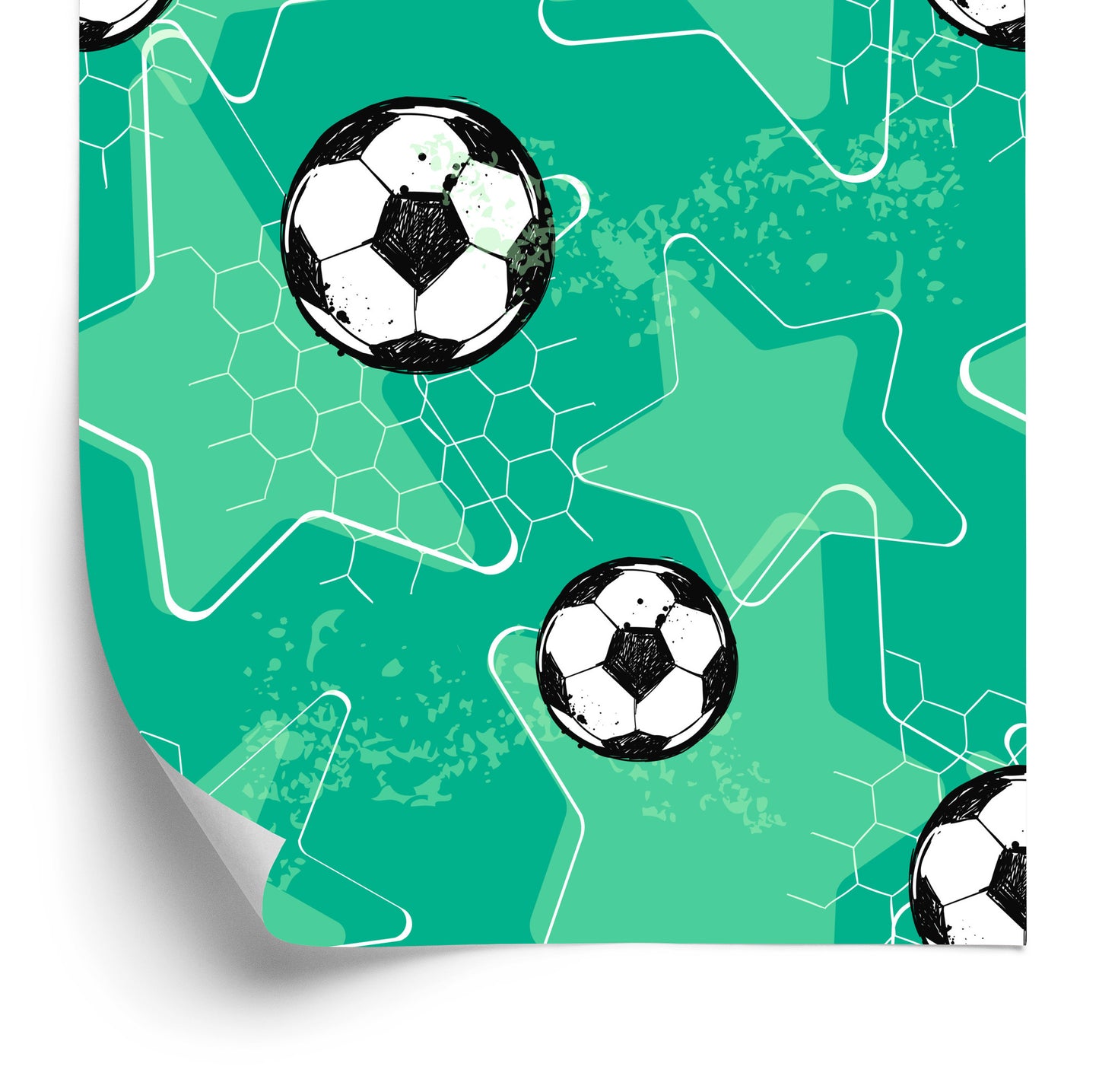 Wallpaper Footballs On Starry Background