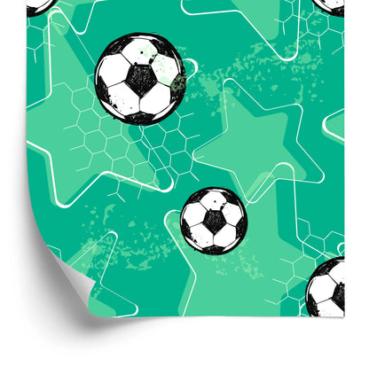 Wallpaper Footballs On Starry Background