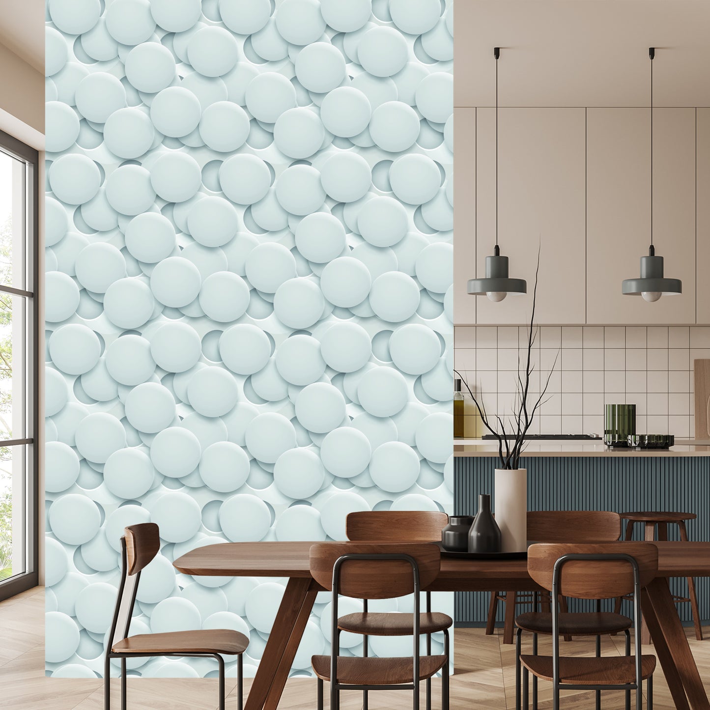 Wallpaper Abstract 3D Geometric Pattern