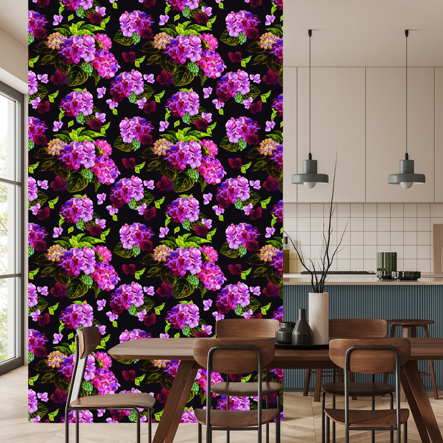 Wallpaper Peonies With Green Leaves