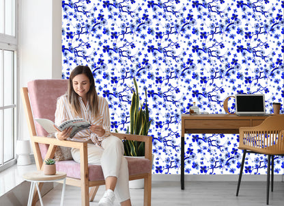 Wallpaper For The Bedroom Cherry Blossoms Twigs Plants 3D