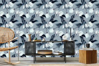 Wallpaper Painted Tulips