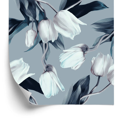 Wallpaper Painted Tulips