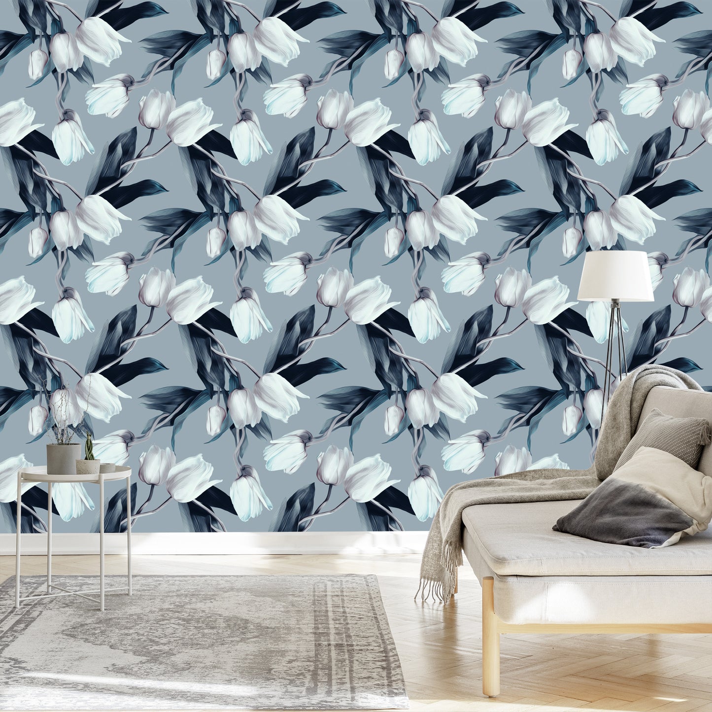 Wallpaper Painted Tulips