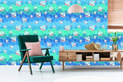 Wallpaper Sailboats On The Waves