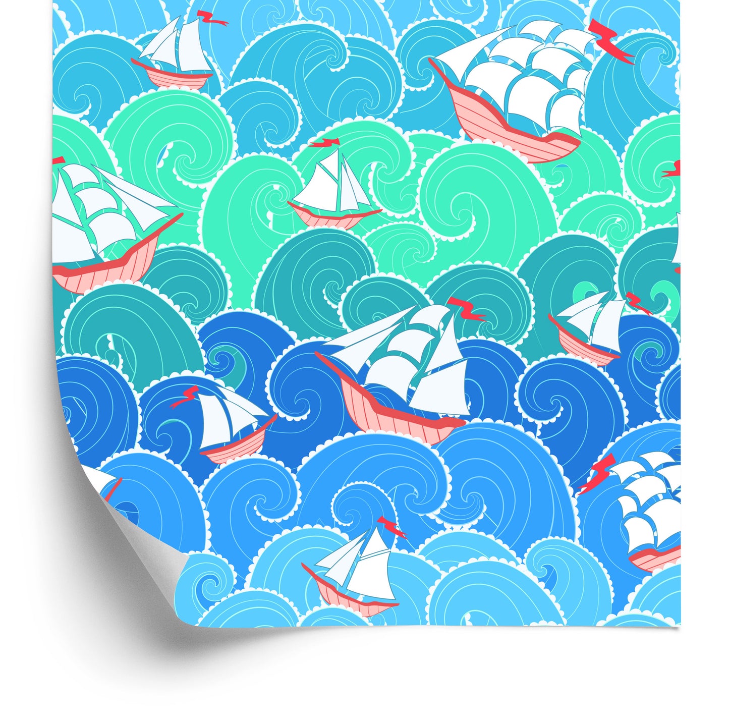 Wallpaper Sailboats On The Waves