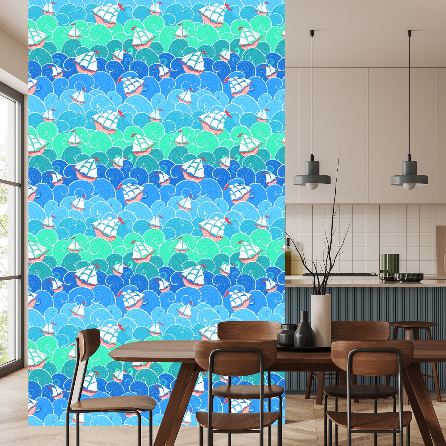 Wallpaper Sailboats On The Waves