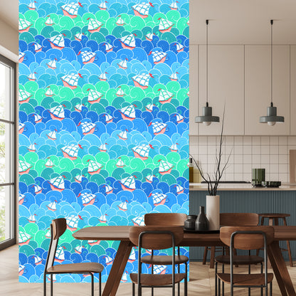 Wallpaper Sailboats On The Waves