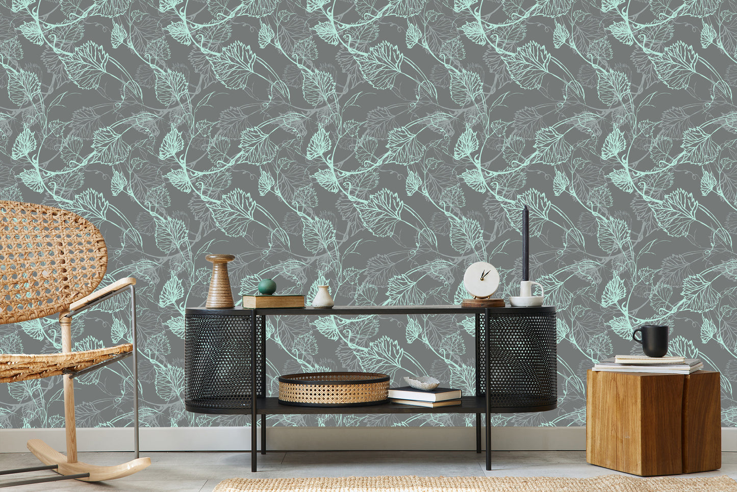 Wallpaper Grape Leaves