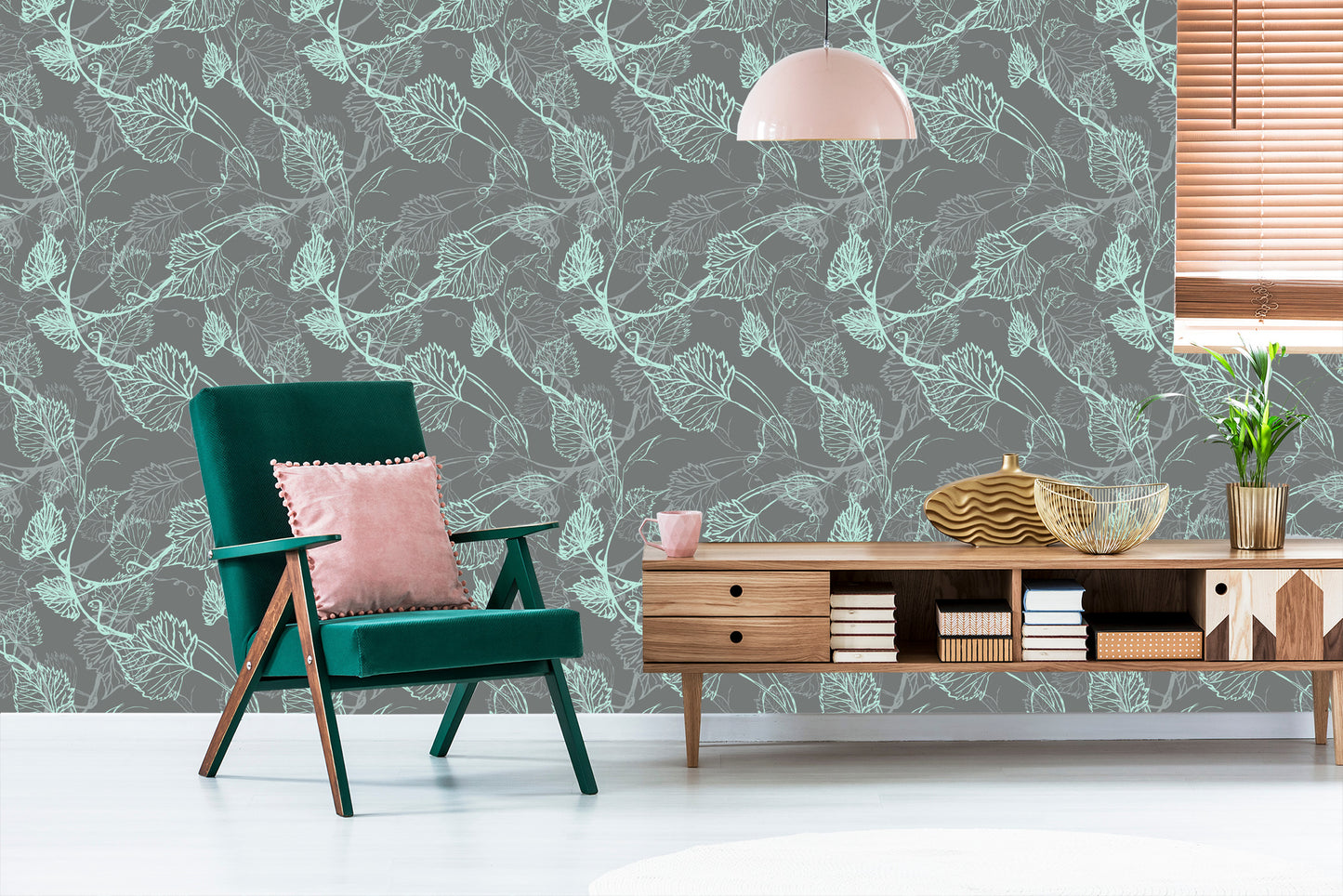 Wallpaper Grape Leaves