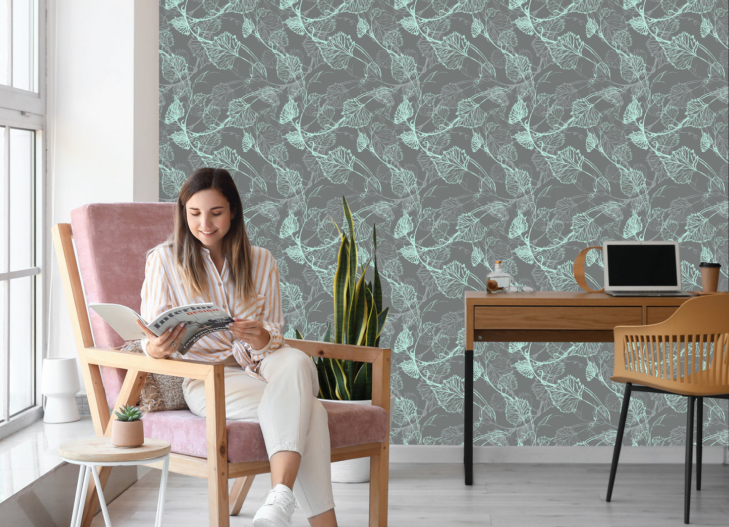 Wallpaper Grape Leaves