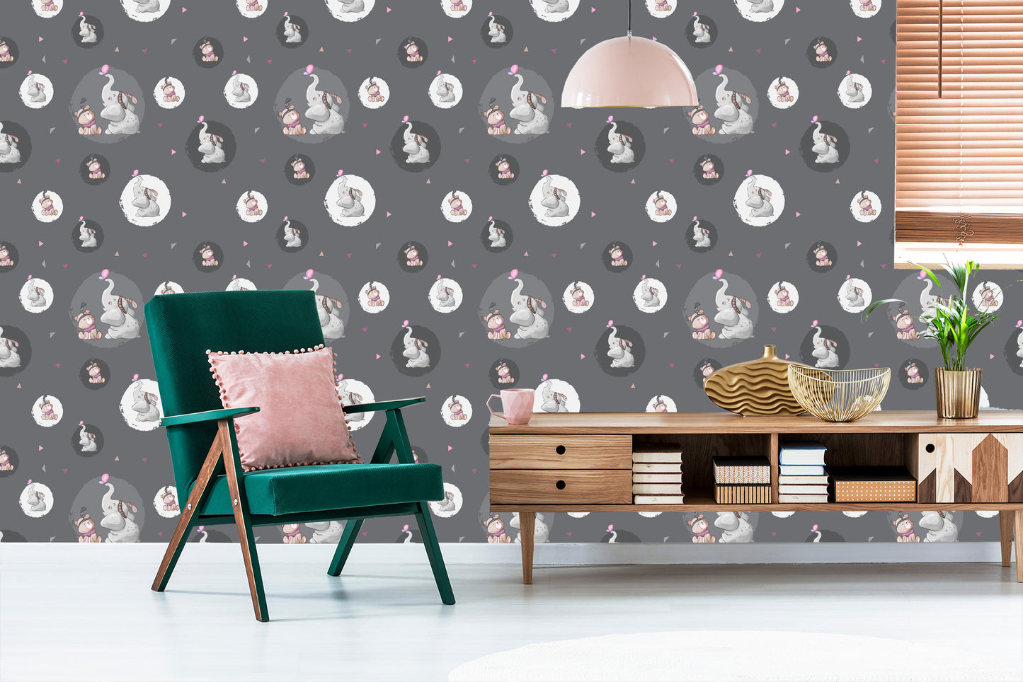 Wallpaper Teddy Bears And Elephants