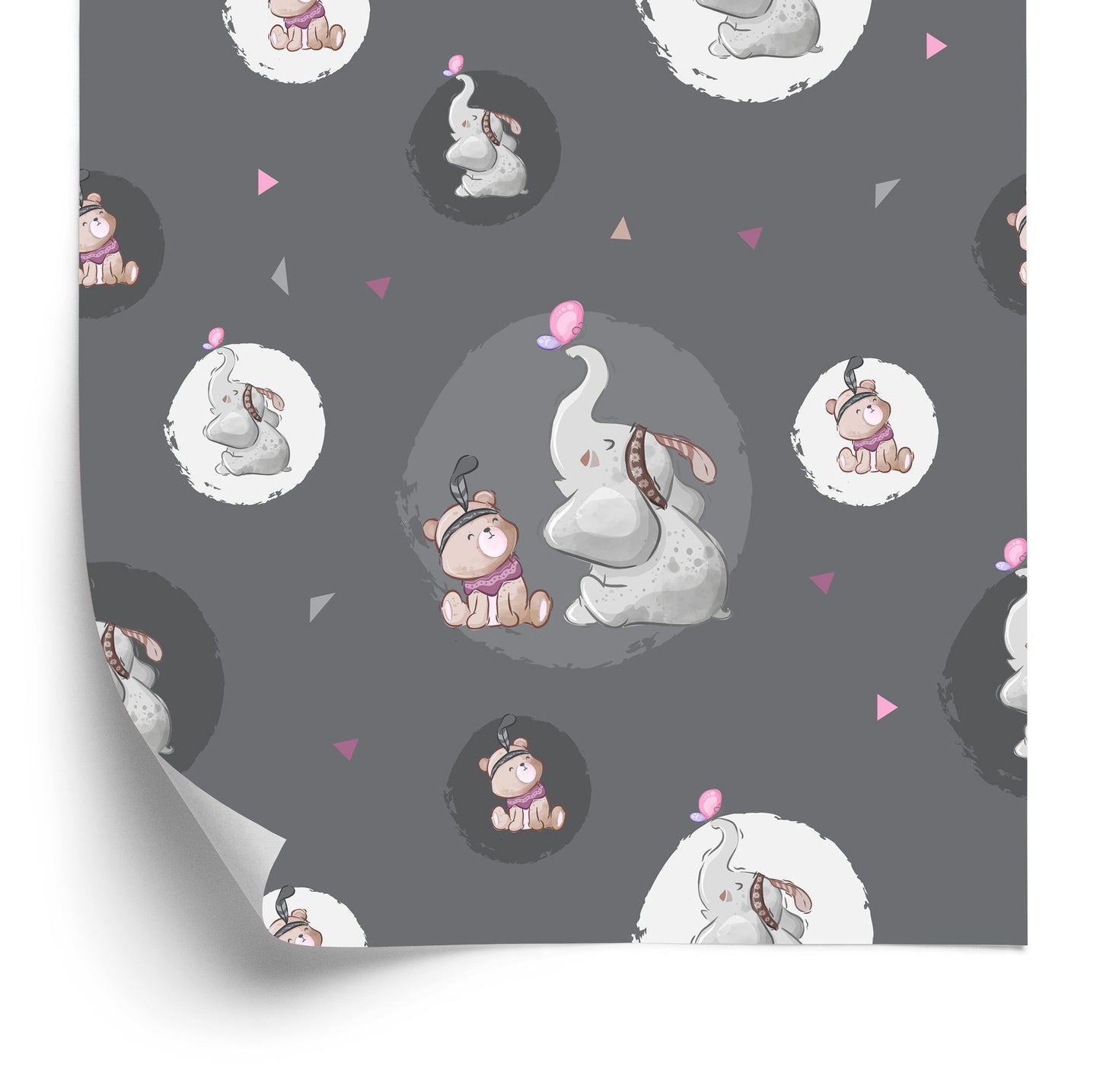 Wallpaper Teddy Bears And Elephants