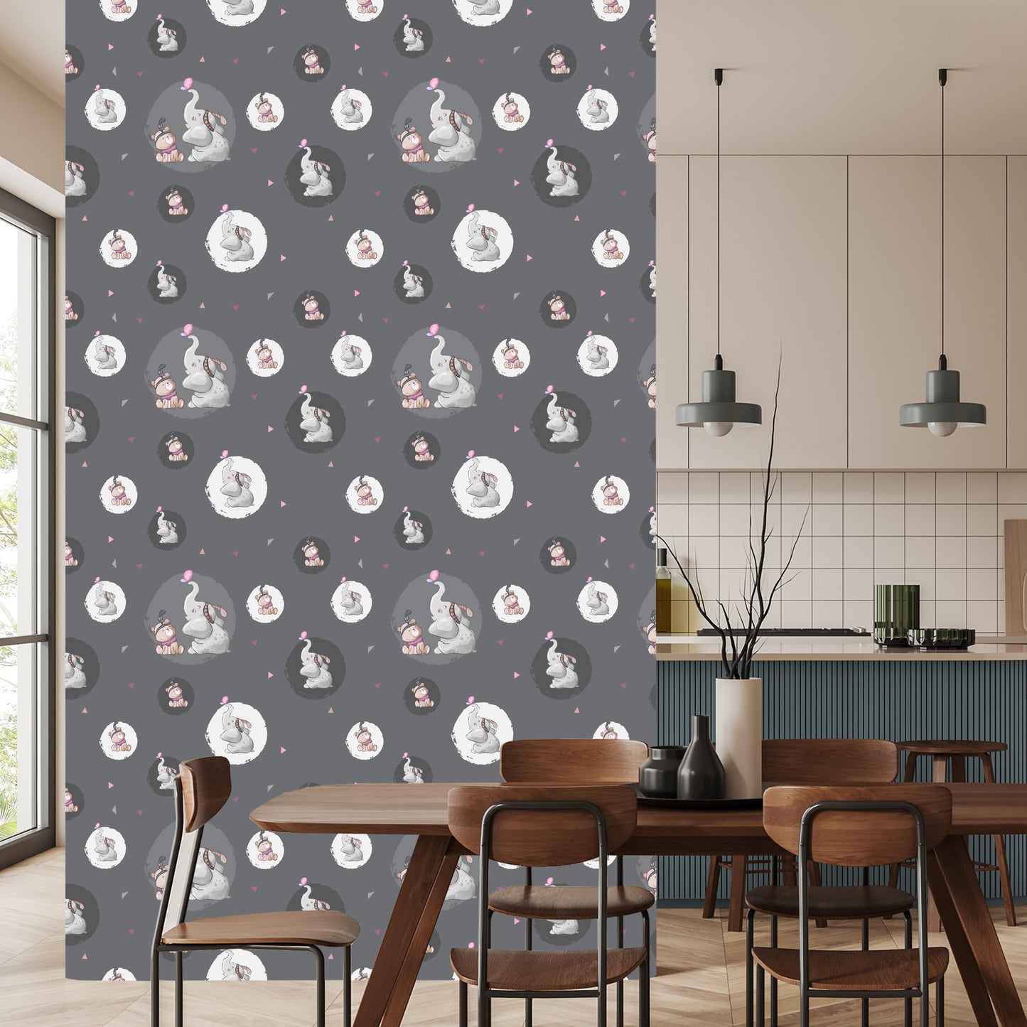 Wallpaper Teddy Bears And Elephants