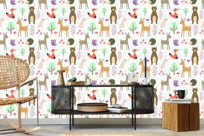 Wallpaper For Children - Forest Animals