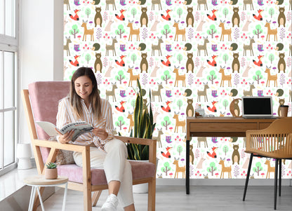 Wallpaper For Children - Forest Animals