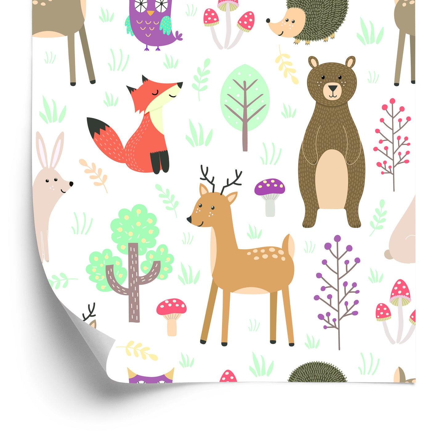 Wallpaper For Children - Forest Animals