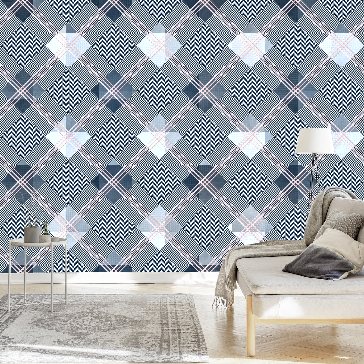 Wallpaper Stylish Checkered Pattern
