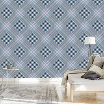 Wallpaper Stylish Checkered Pattern