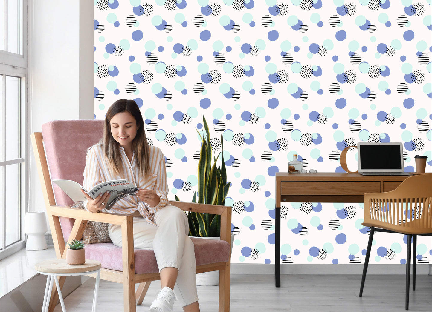 Wallpaper Colorful Abstract Dots