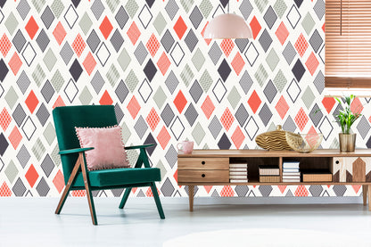 Wallpaper Geometric Colorful Rhombuses