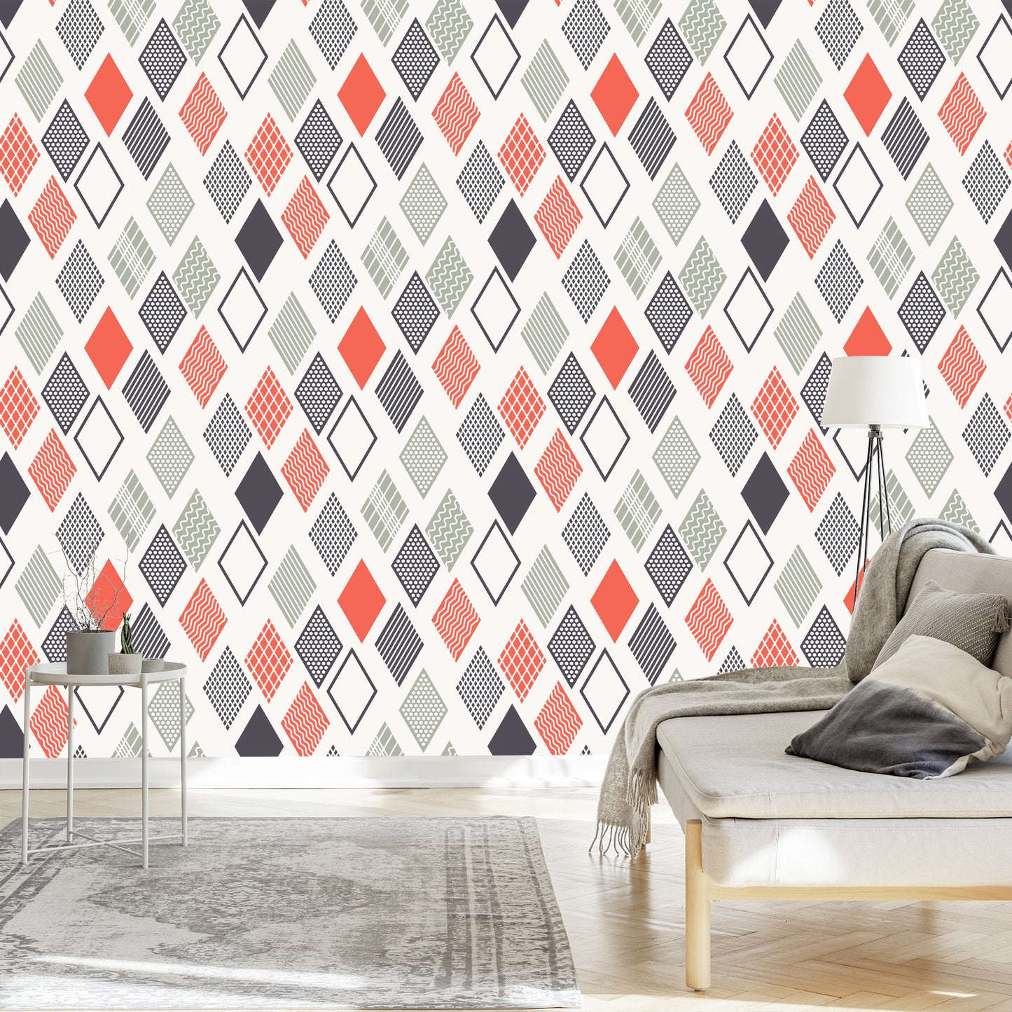 Wallpaper Geometric Colorful Rhombuses