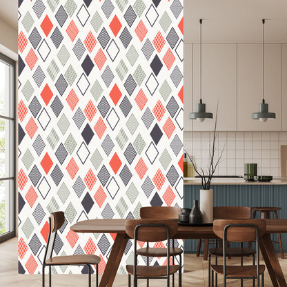 Wallpaper Geometric Colorful Rhombuses