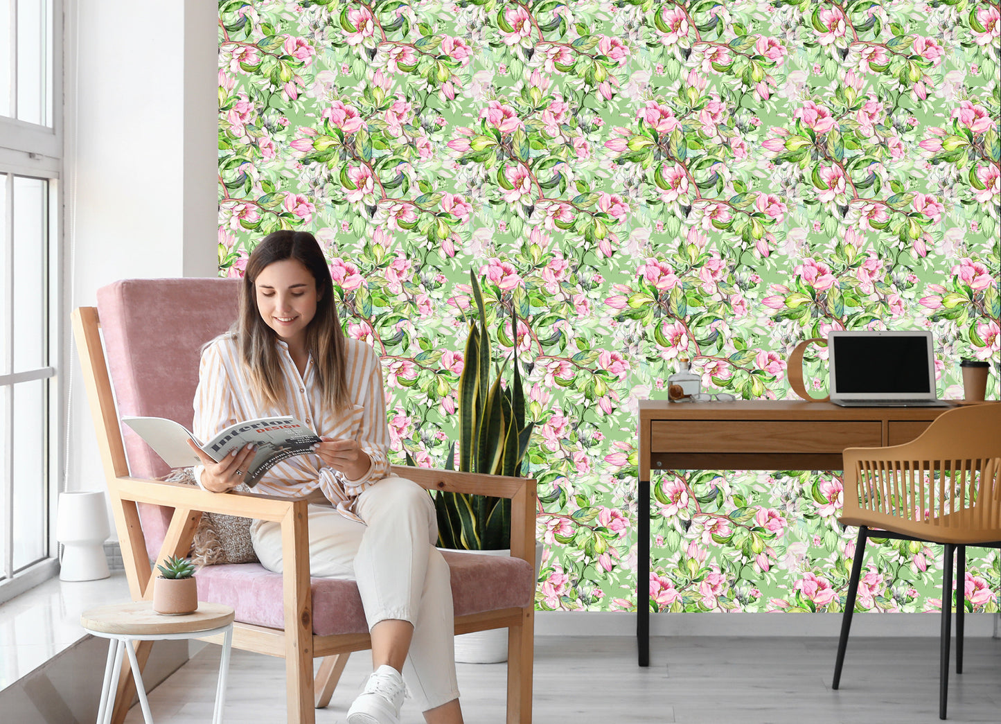 Wallpaper Watercolour Spring Flowers