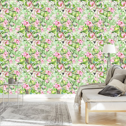 Wallpaper Watercolour Spring Flowers