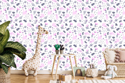 Wallpaper Sleeping Pink Small Cats