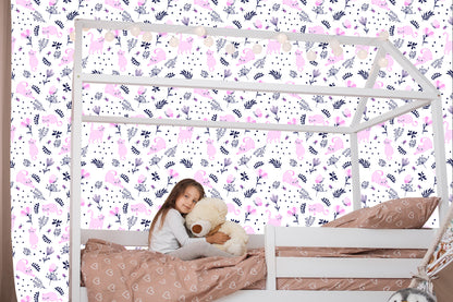 Wallpaper Sleeping Pink Small Cats