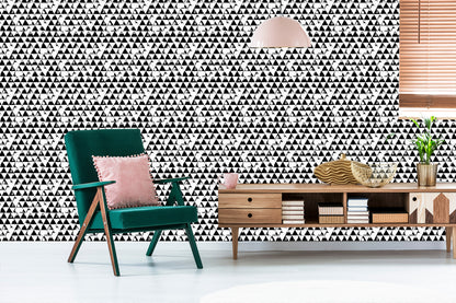 Wallpaper Black And White Triangles