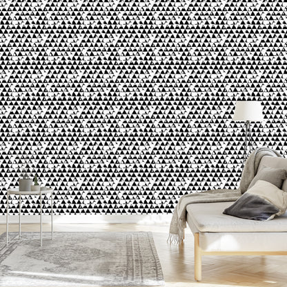 Wallpaper Black And White Triangles