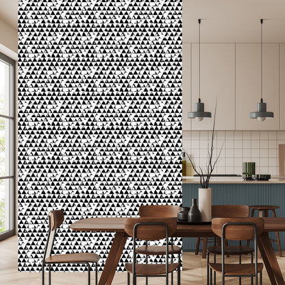 Wallpaper Black And White Triangles