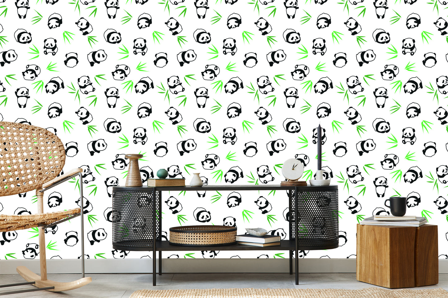 Wallpaper Pandas In The Green