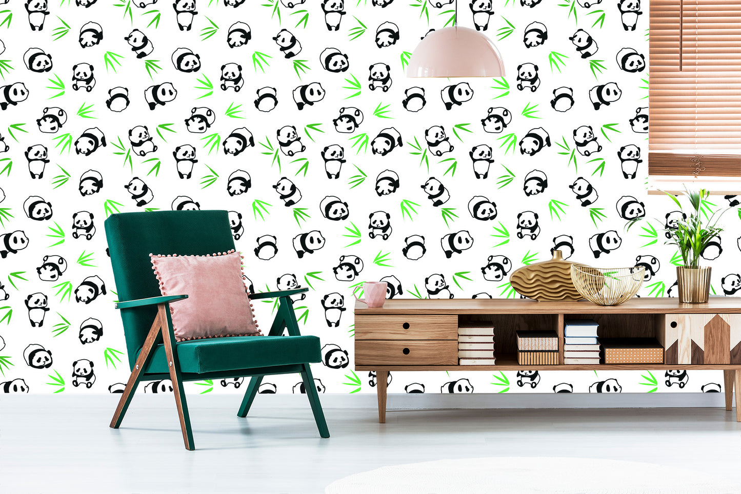 Wallpaper Pandas In The Green