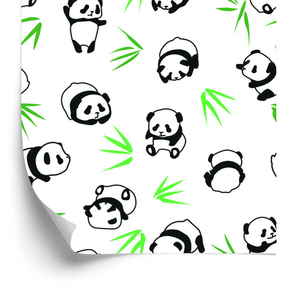 Wallpaper Pandas In The Green