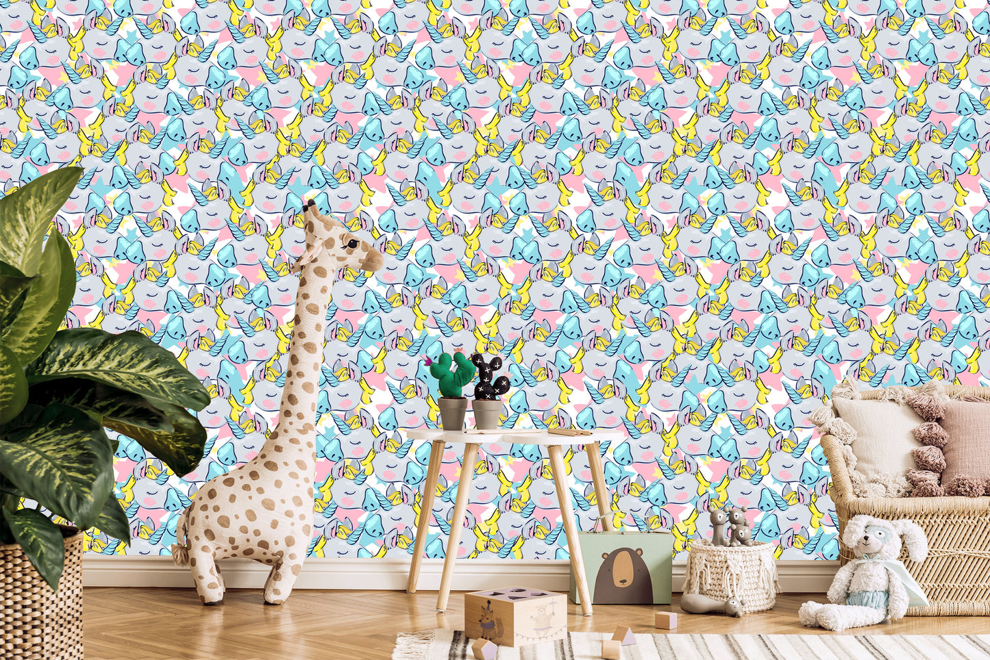 Wallpaper For Children - Sleeping Unicorns