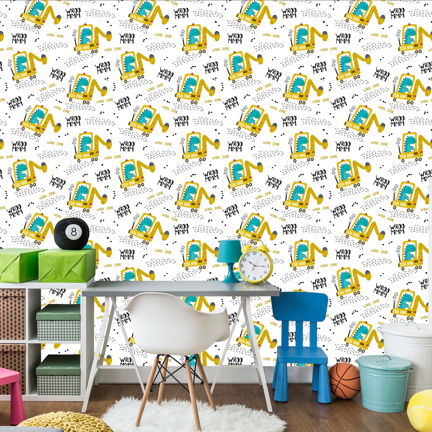 Wallpaper For Boy Dinosaurs Vehicles Excavator