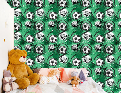 Wallpaper Fashionable Soccer Pattern