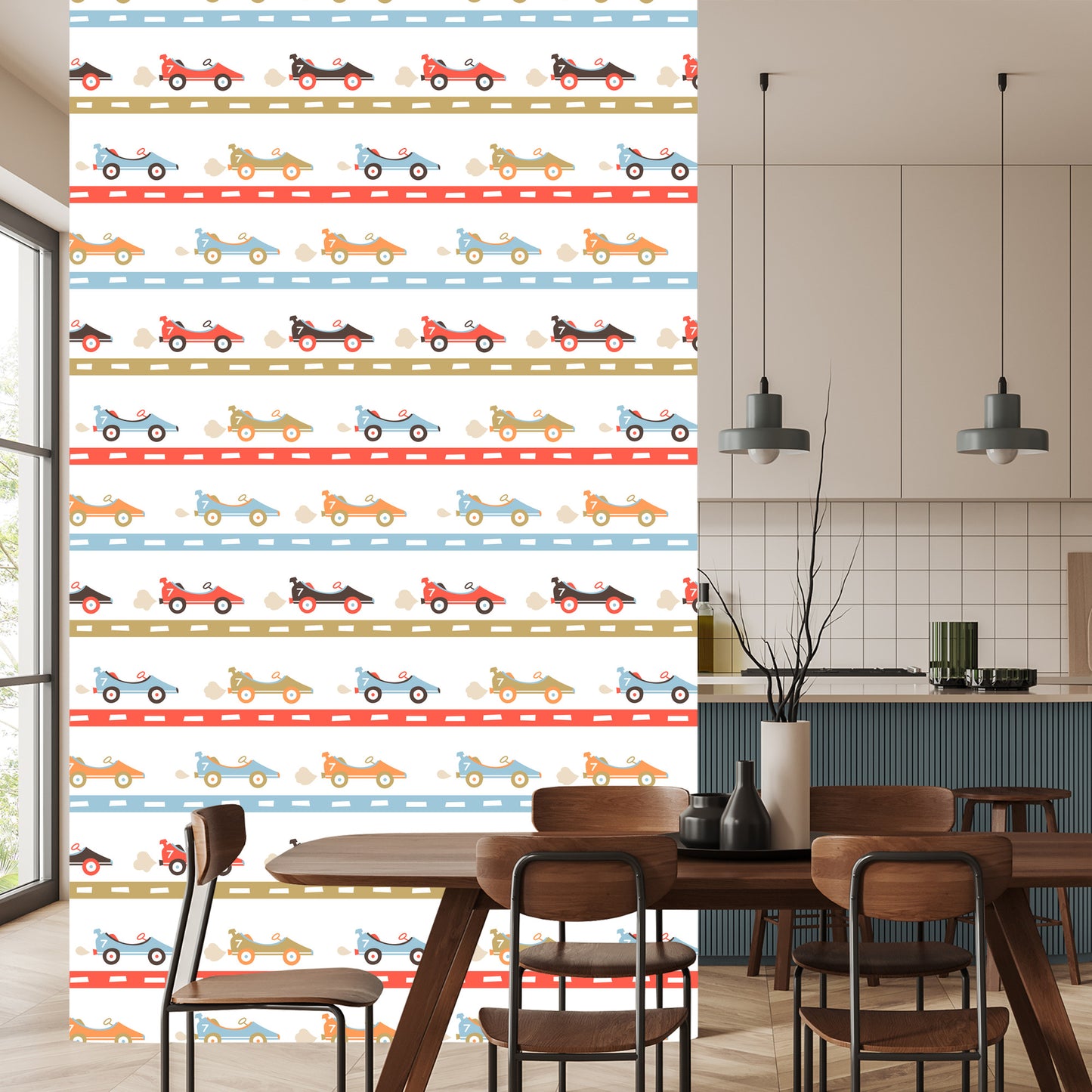 Wallpaper In Cars Racing To Baby's Room