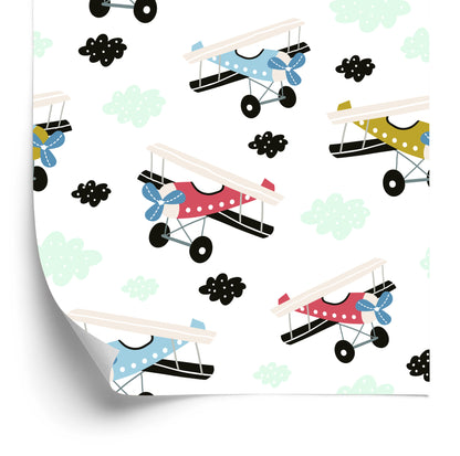 Wallpaper Colorful Fairy-Tale Airplanes