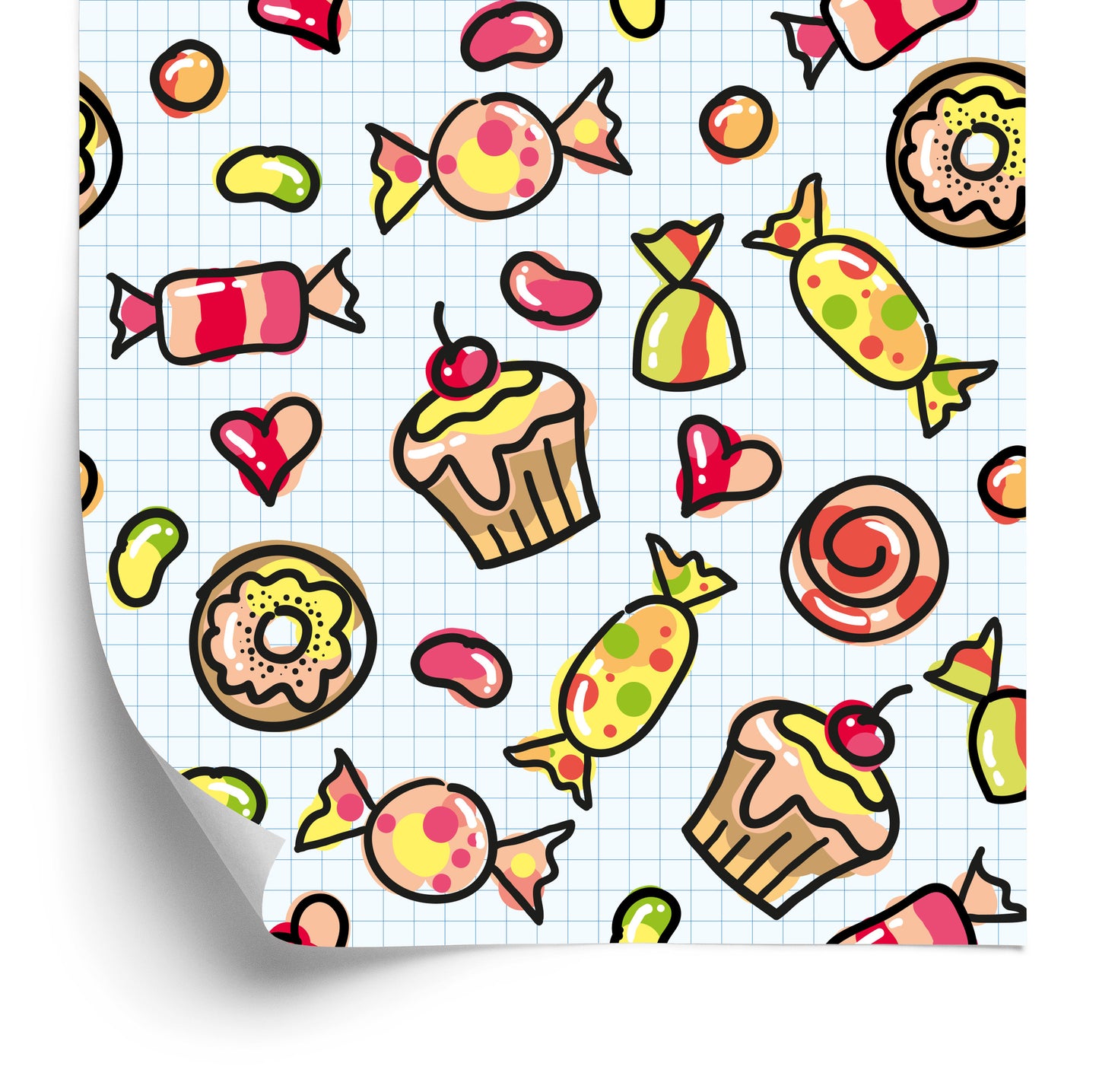 Wallpaper Minimalistic Colorful Sweets