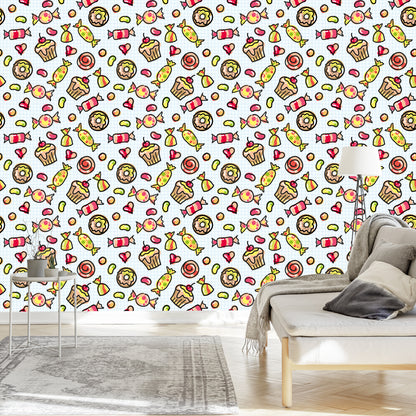 Wallpaper Minimalistic Colorful Sweets