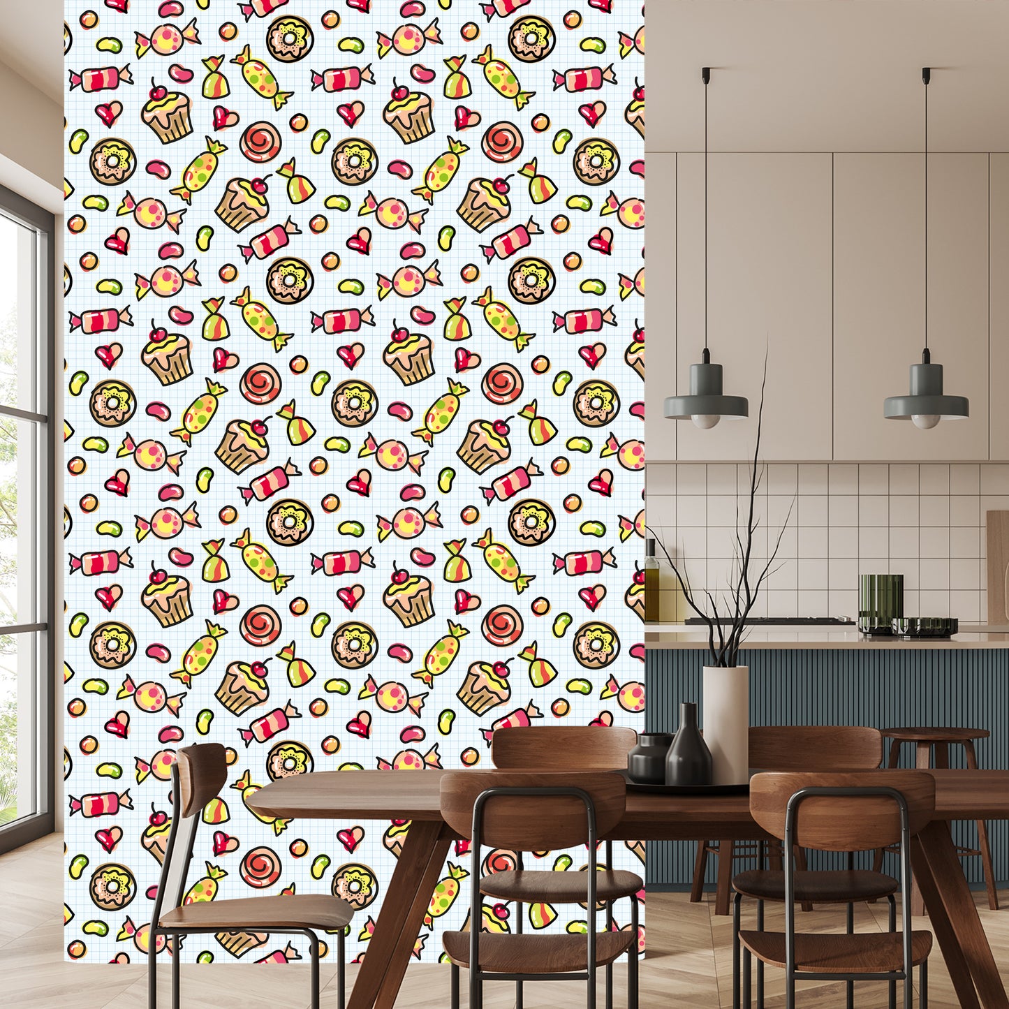 Wallpaper Minimalistic Colorful Sweets